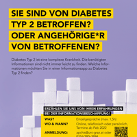 Poster about Participants for Survey on Diabetes Information Requirements Wanted.