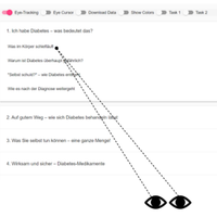 Image that shows how actions can be performed by looking at certain parts of the webapp.