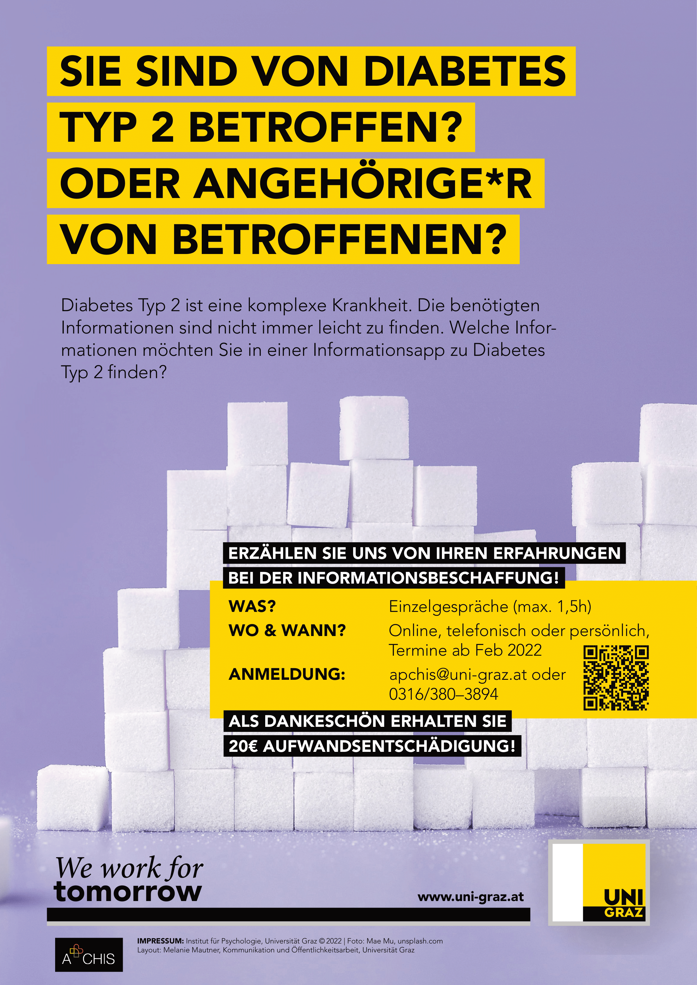 Poster about Participants for Survey on Diabetes Information Requirements Wanted.